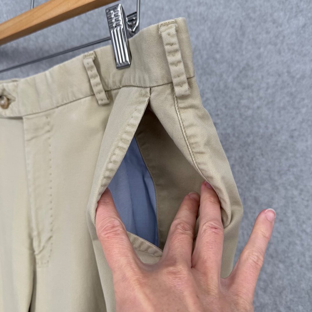 Peter Millar Mens Chino Pant Size 33x34 Pima Cotton Tan Straight Leg Golf Work - Picture 5 of 14